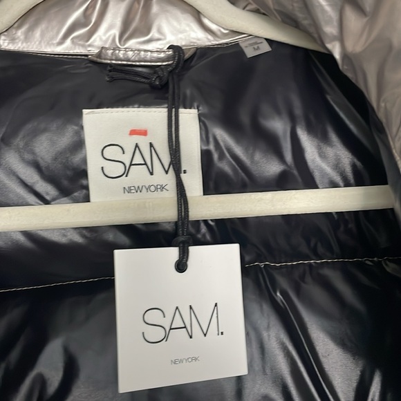 SOLD NWT SAM. Isabel gunmetal down jacket size M - Picture 8 of 12